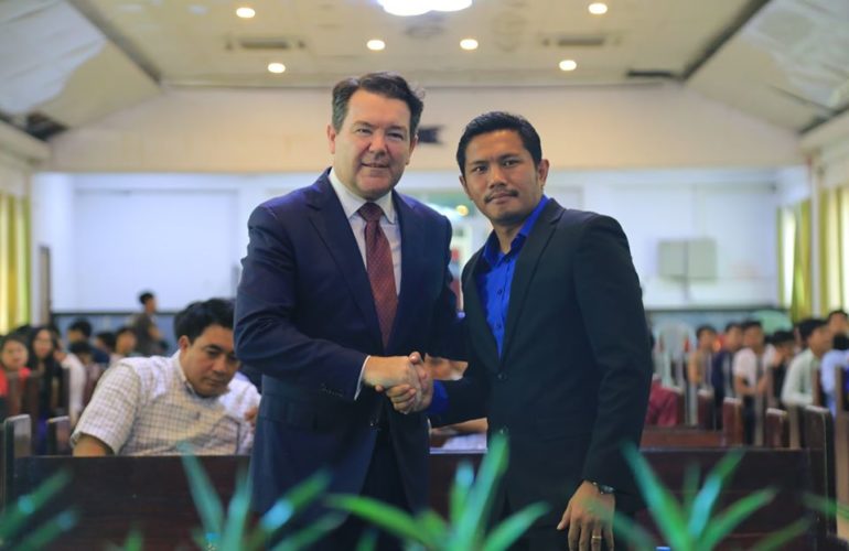 Dean Smith ( Senator of Australia) a short visit to Chinland FC