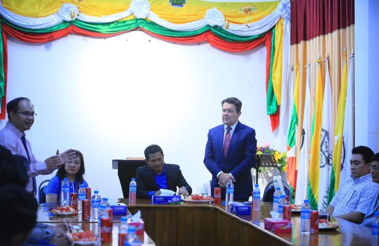 Dean Smith ( Senator of Australia) a short visit to Chinland FC