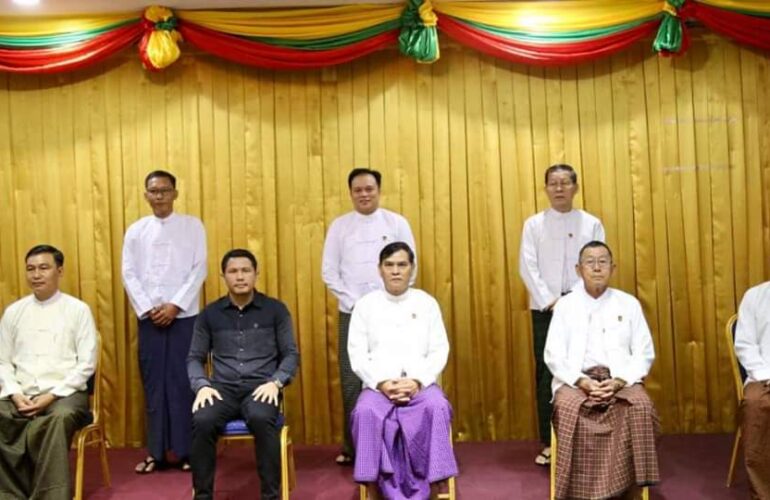 မြန်မာနိုင်ငံ ဘောလုံးအဖွဲ့ချုပ် ဒိုင်ကော်မတီ အစည်းအဝေးသို့ ဒု- ဥက္ကဌ အဖြစ် တာဝန် ယူနေသော Chinland FC အသင်း ဥက္ကဌ NC Thawng Tha Thang တက်ရောက်